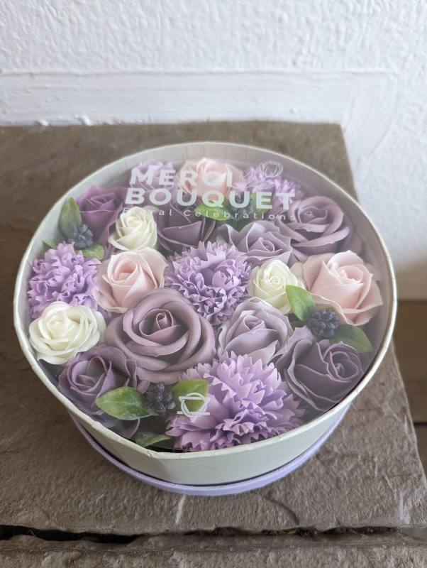 Round Lilac Soap Flowers