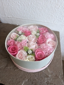 Round Pink Soap Flowers