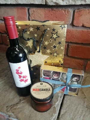 Wine, Chocolate and Candle Gift Set