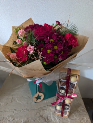 Christmas Hand Tied with Chocolates