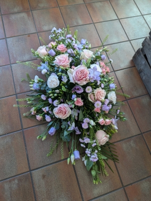Pink and Lilac Casket Spray