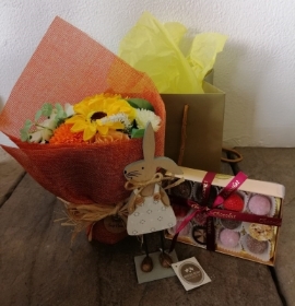 Soap Flower Easter Hamper