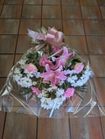 Funeral Flowers in Cellophane