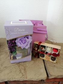 Lilac Floral Diffuser Set and Chocolates