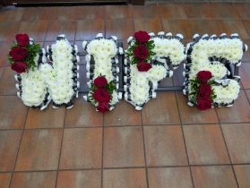 Luxury Red Rose Lettering