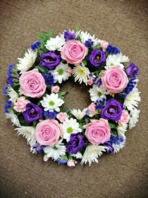 Pink and Purple Wreath